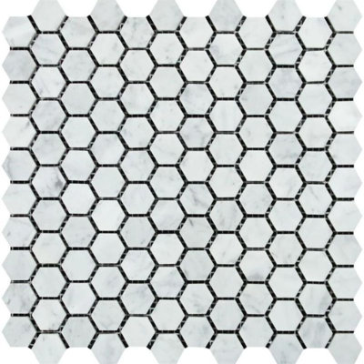 1 in. x 1 in. Honeycomb Stone Tile