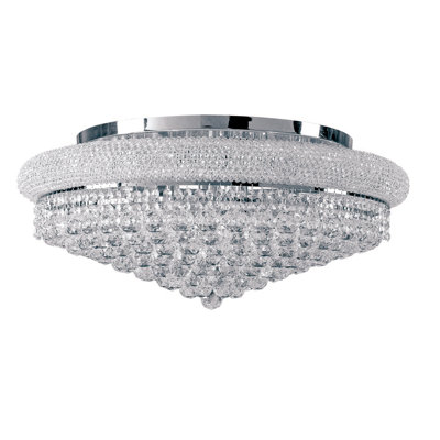 Lustre en cristal de la collection Primo en or 24 x 12