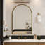 Miroir mural arqué - Miroir de meuble-lavabo élégant pour salle de bain, salon et chambre à coucher, décoration encadrée durable-198026519