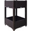 Lit à fleurs brun pour décor de balcon - 15,7 po x 15,7 po x 27,7 po, esthétique esthétique avec contrôle de bouchon de drainage 15,7 po x 15,7 po x 27,7 po-134392942