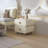 Modern Cream-Style Nightstand with Double Drawers | Solid Wood Frame + Leather Surface, Bedroom Bedside Storage Cabinet