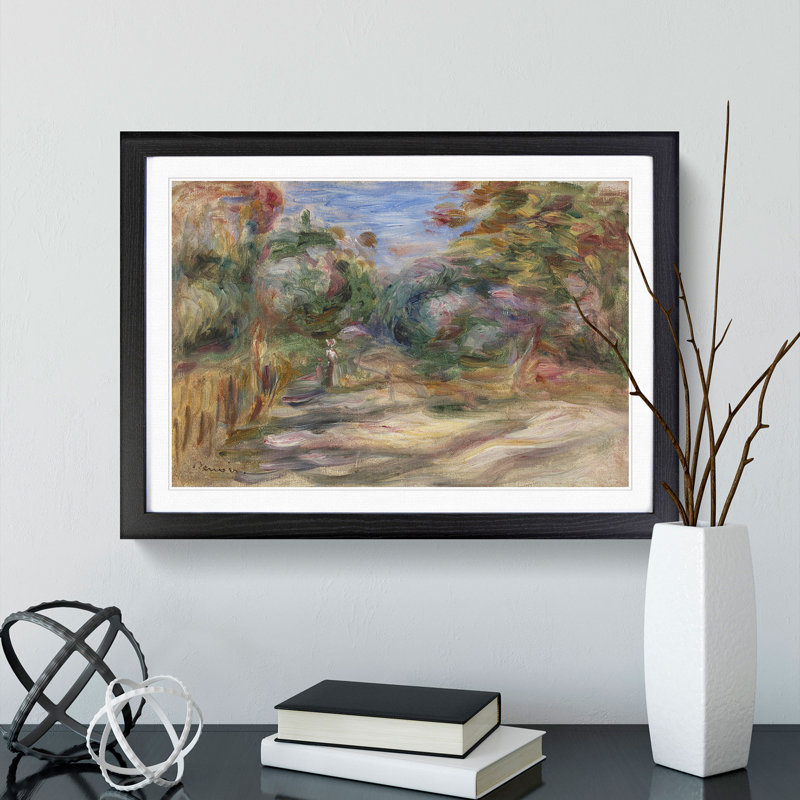 Landscape Vol.5 by Pierre-Auguste Renoir - Picture Frame Painting, Black Framed, 65cm H x 90cm W x 2cm D