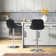 Nials Swivel Upholstered Counter Stool with Metal Frame