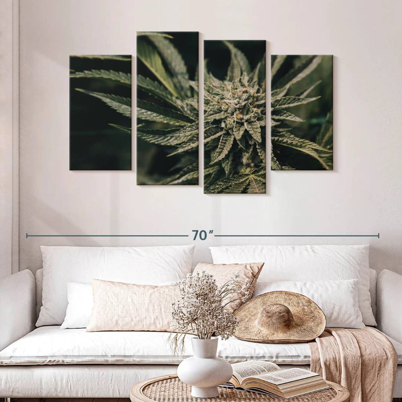 Senne Marijuana Plant, 32" H x 52" W