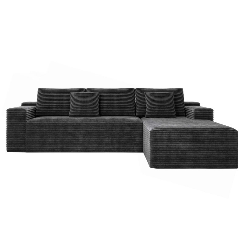 Canapé modulaire modulaire, canapé rembourré et compressé pour le salon, la chambre à coucher, un appartement, faisant face à la droite