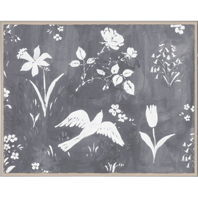 Flower Garden Gris Print by Paule Marrot