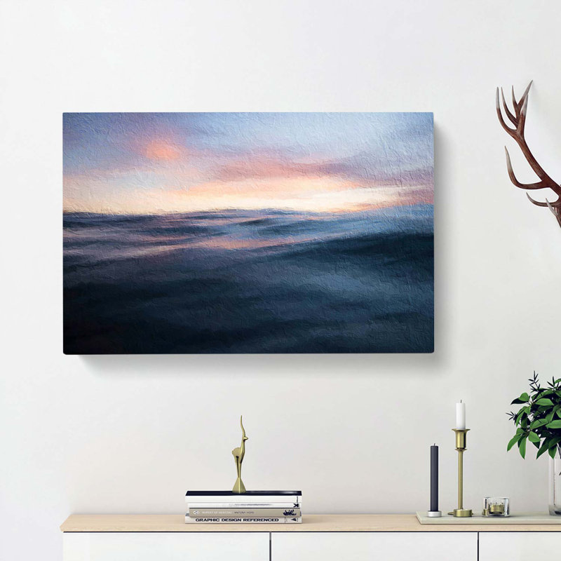 Ocean Ripples - Wrapped Canvas Painting, 40cm H x 60cm W x 3cm D