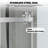 Frameless Glass Shower Door, 56"-60 "W x 76" H Sliding Shower Door, 5/16" (8mm) Tempered Glass Panels, Modern Bathroom Shower Screen with Stainless Steel Handle, Matte Black-126318386