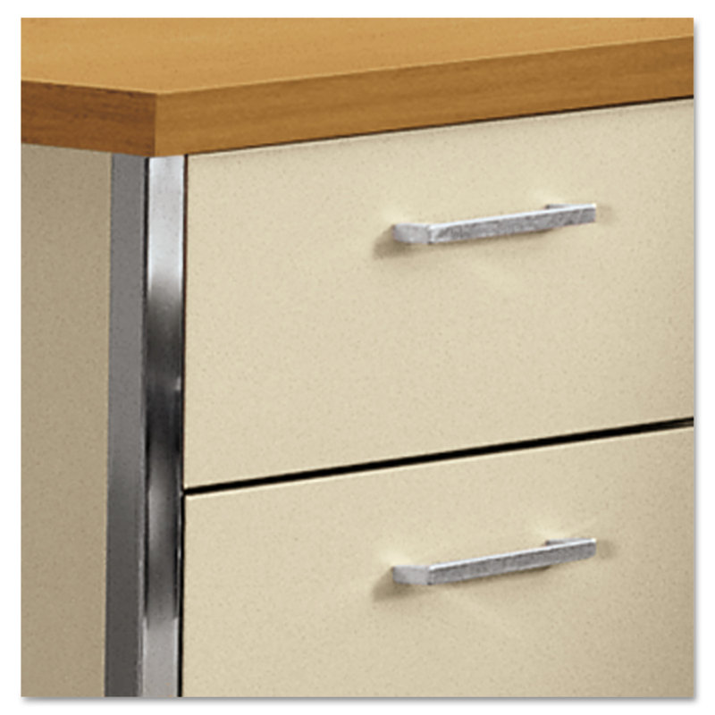 Executive Desk, Medium Oak & Putty