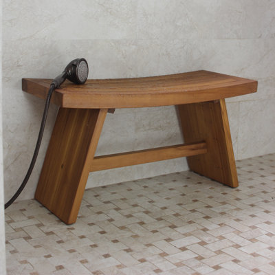 Banc de douche en teck Asia