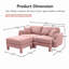 Canapé modulaire à 2 places avec accoudoirs en forme de coquillage, repose-pieds amovible et pieds cylindriques Boucle-2023878239