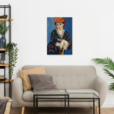 Reproduction d'art contemporain abstrait de la coiffe Madras rouge d'Henri Matisse