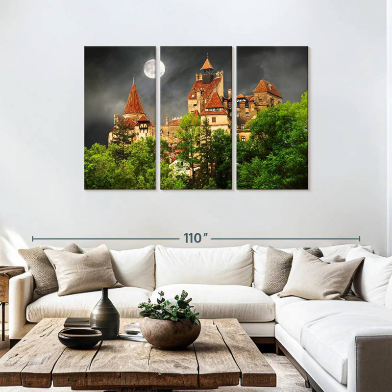 Lilie Moonlit Dracula Castle, 48" H x 74" W