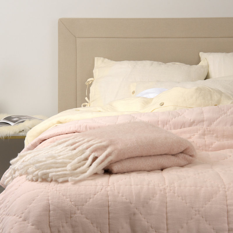 Berenson Modern & Contemporary Linen Quilt, Pink, Queen Quilt