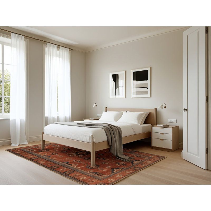 Tapis brun lavable à la machine, Rectangle 5 pi x 7 pi