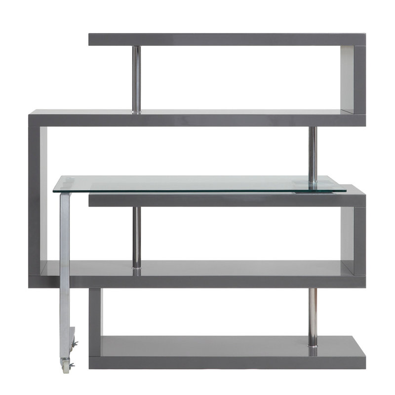 Bureau en L, bureau d'écriture, bureau, Gris