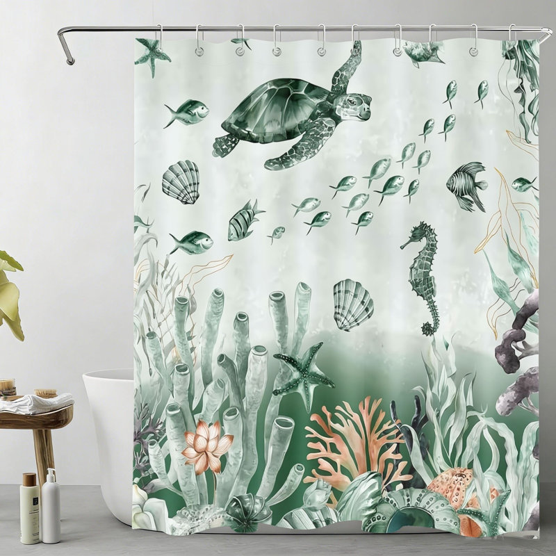 Rideau de douche aquarelle Sea Creature