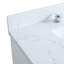 Meuble-lavabo simple blanc pré-assemblé de 36 po avec comptoir et dosseret pré-assemblés-130531666