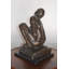 Statue de femme Bhoyar accroupie en bronze Rodin - Taille: L 11 po x l 16 po x H 18 po.