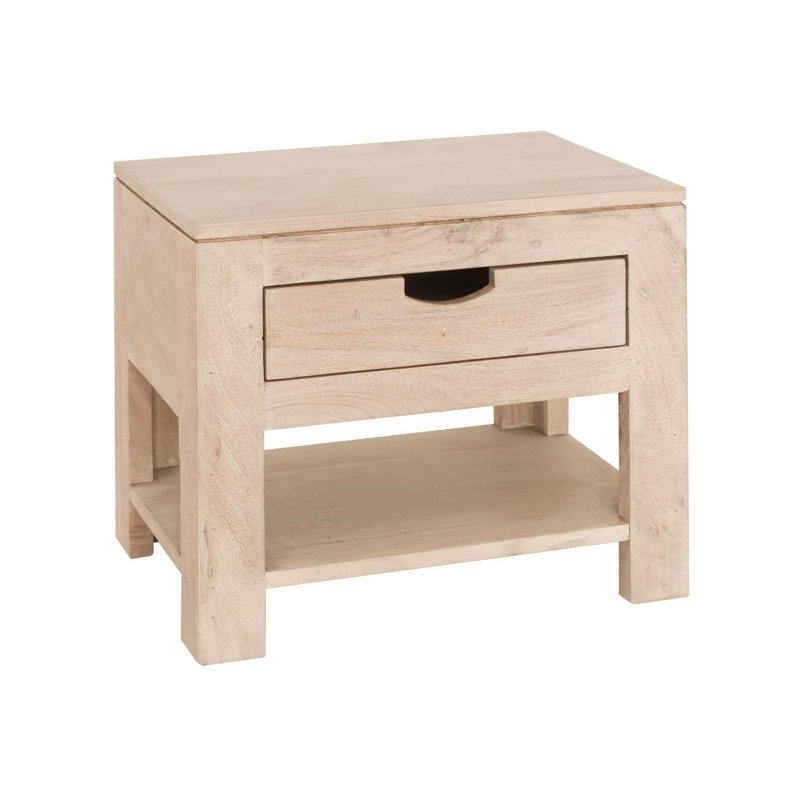 50cm W Solid Wood Bedside Table
