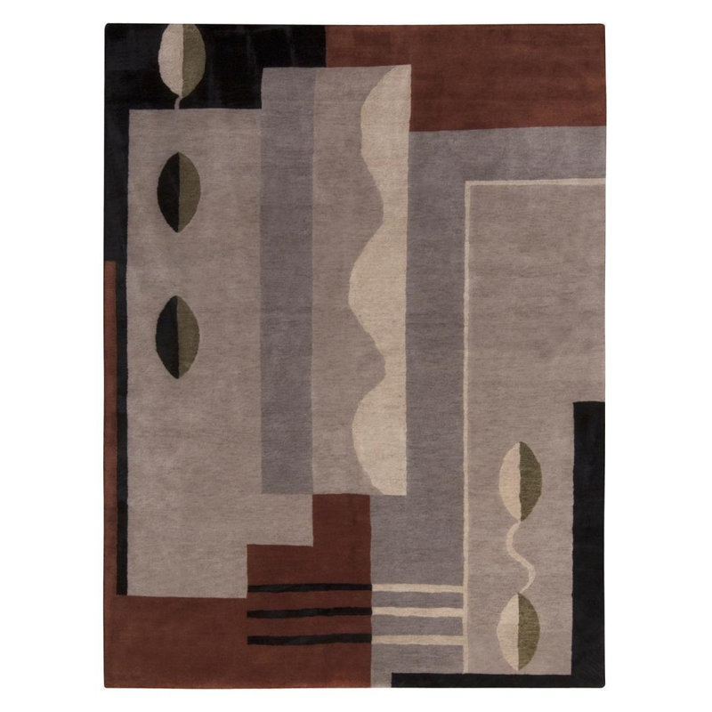 Mid-Century Modern Handmade Kilim Silk and Wool Geometric Area Rug, Runner 3' x 8'