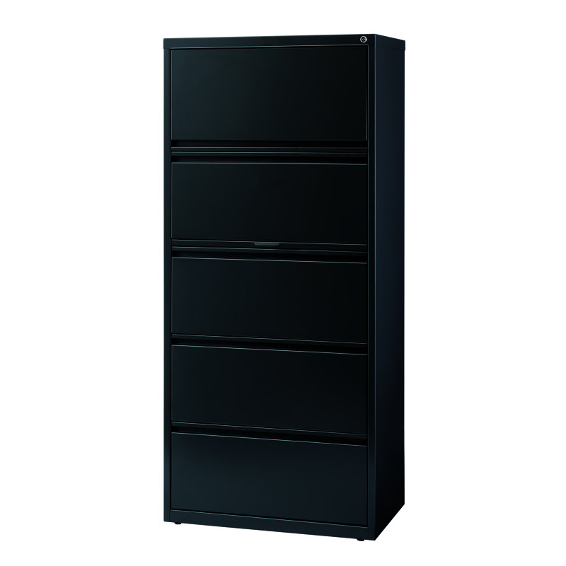 30'' Wide 5 -Drawer Steel File Cabinet, Black