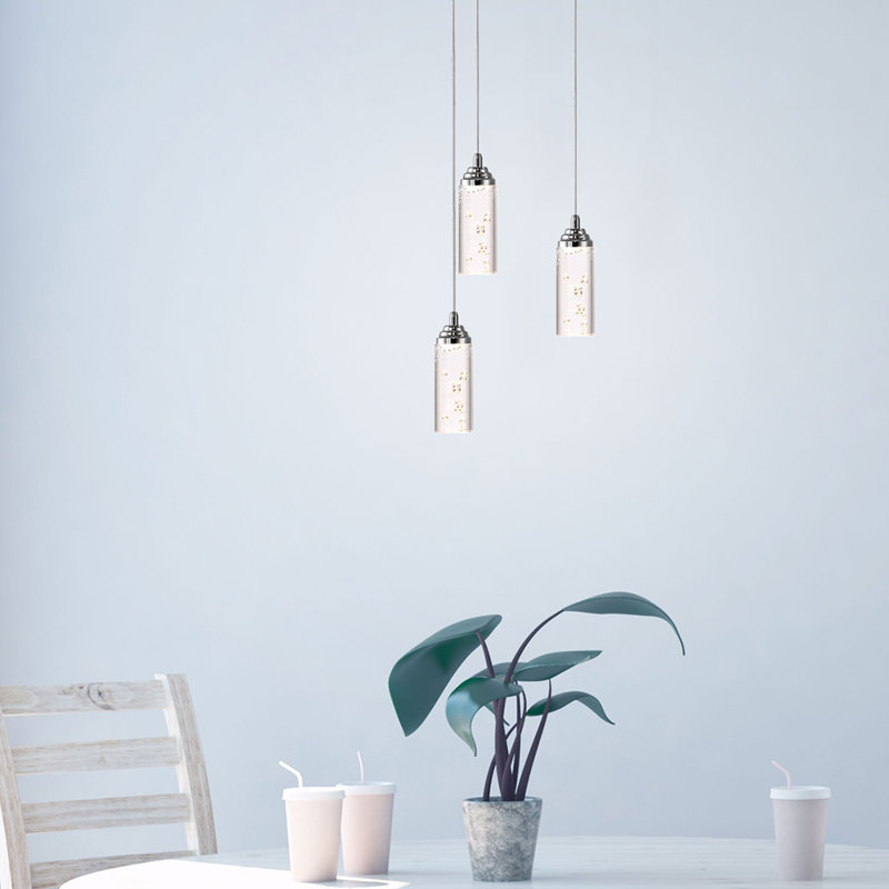 Luminaire suspendu cylindrique à DEL 3 lumières Ardrie, H 4,7 po x l 1,8 po x P 1,8 po
