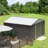Outdoor Garden Metal Storage Shed with Lockable Double Doors-95054212-94955190