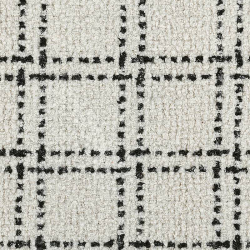 Bradbury Wool Checkered Area Rug, Rectangle 9' x 12'