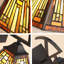 Applique murale 1 lumière à finition noire de style Tiffany Firman Mission-509119589