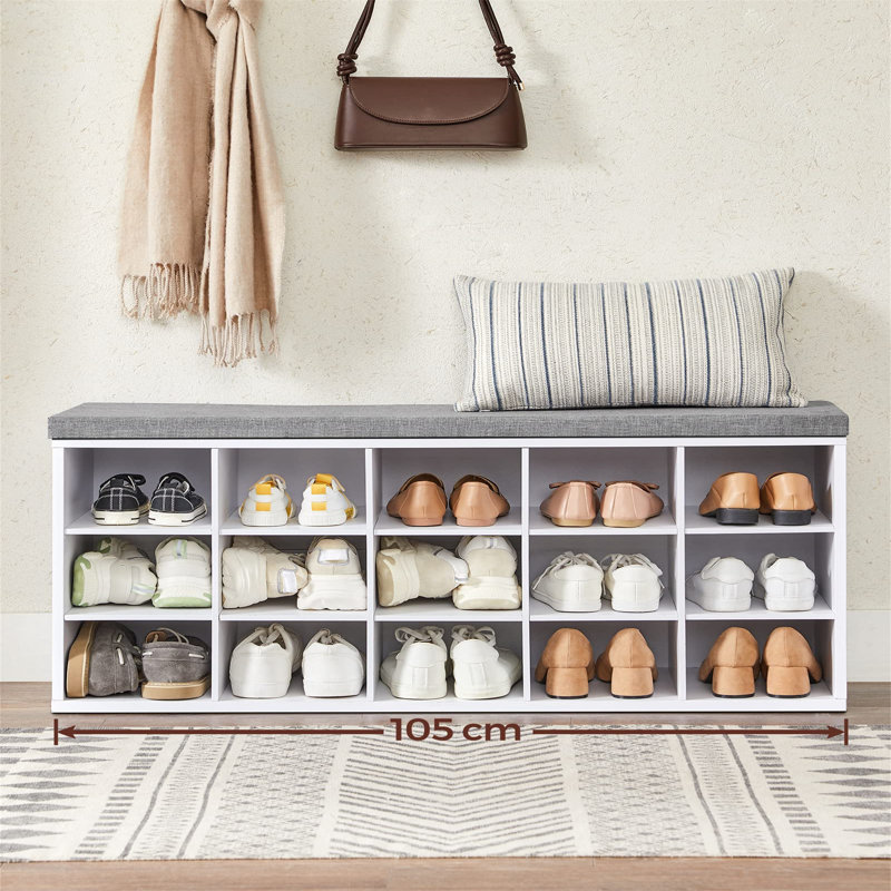 15 Pair Shoe Storage Bench
