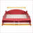 Full Size Plywood MDF Platform Bed Frame - Race Car Design with Wheels, No Box Spring Needed, Red for Bedroom