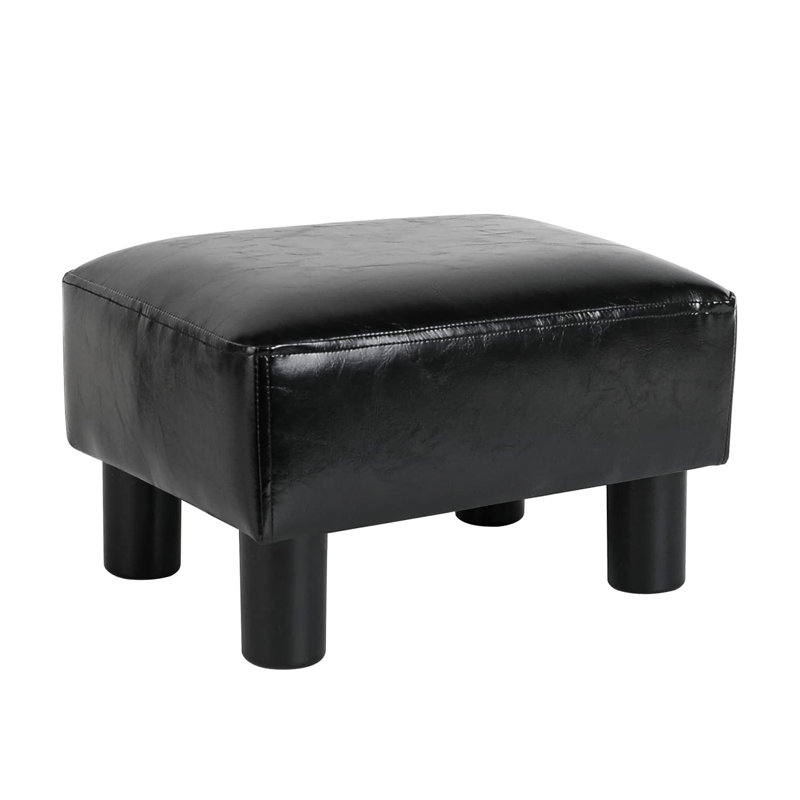 Repose-pieds Drida, Similicuir noir