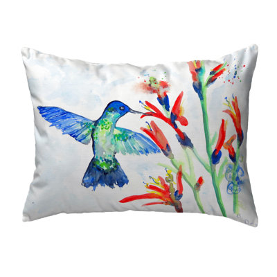  Coussin extérieur rectangulaire Hummingbird and Fire Plant