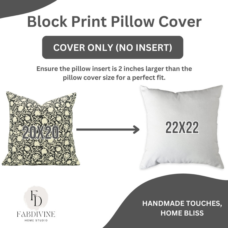 Housse de coussin Fabividine, H 36 po x l 14 po, Beige floral 2, Rectangle