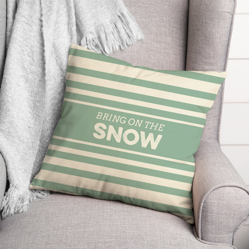 Striped Throw Pillow, 16" H x 16" W x 1.5" D