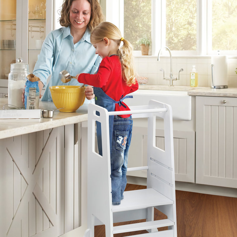 Leonid Kid Step Stool, White
