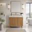 Meuble-lavabo avec lavabo en céramique et comptoir en pierre frittée veinée, sur pied-964036553-964036551-964036552