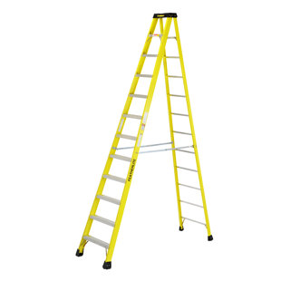 12 ft. Fiberglass Step Ladder with 300 lbs. Load Capacity Type IA Duty Rating