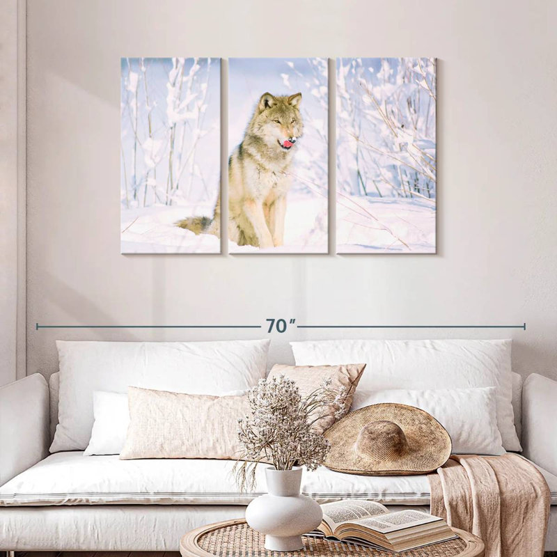 Loup sauvage Brampt, H 28 po x l 45 po