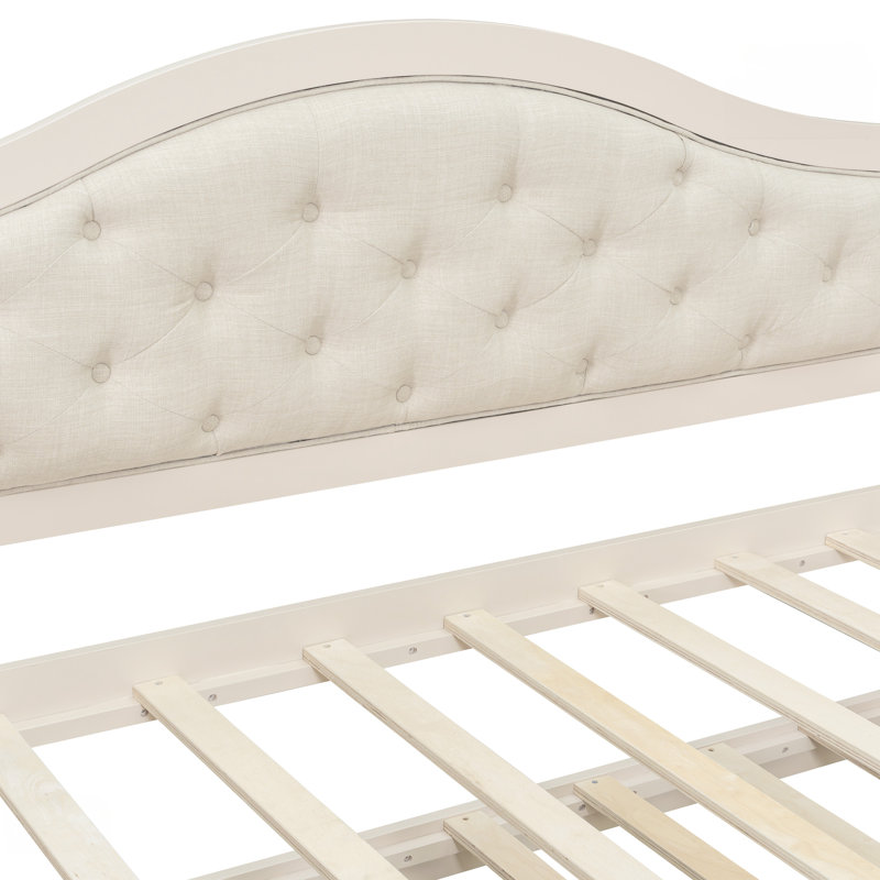 Lit de jour simple avec couchette, Beige