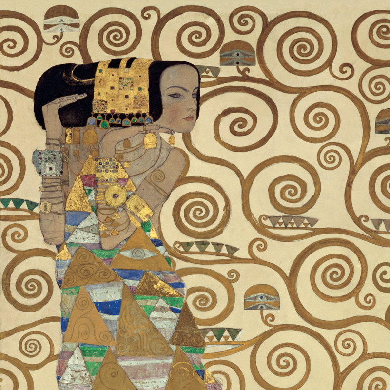 Expectation I by Gustav Klimt - Wrapped Canvas Print, 51cm H x 51cm W