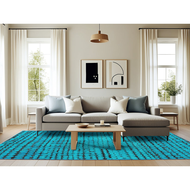 Tapis abstrait moderne 4394, Rectangle 6 pi x 9 pi