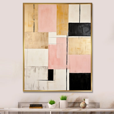 " Pink And Gold Cubism Dream "