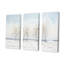 Neige, hiver, minimalisme, paysage, ensemble d'art mural sur toile-107762943-107762945