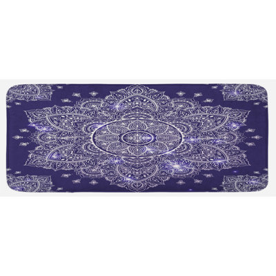 Traditional Solid Color Polyester Kitchen Mat