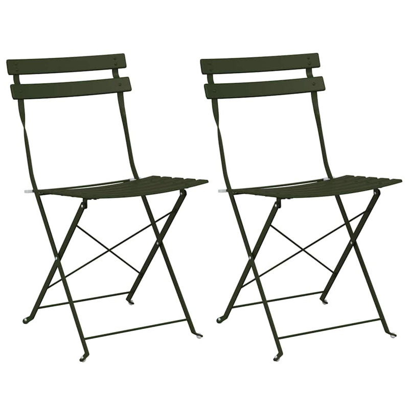 Outdoor Patio Dining Side Chair, Dark Green