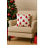 Joli coussin décoratif brodé 18 po x 18 po Santa Hats Christmas