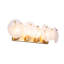 Meuble-lavabo Lily - finition laiton brossé - abat-jour en verre de style Murano blanc vaporeux-1833635385-1833635386