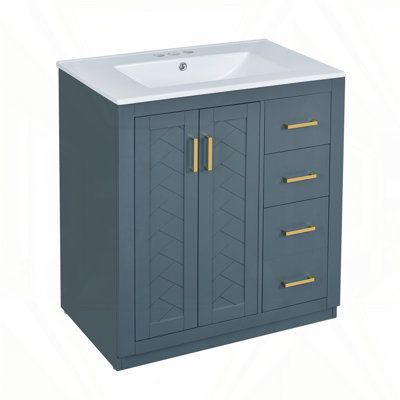 Meuble-lavabo 36 po avec lavabo en céramique